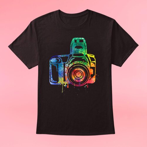 Awesome Camera Of Photographer TShirt Camera Photography Tee T-Shirt_t shirt_black Awesome Camera Of Camera Photography T-Shirt